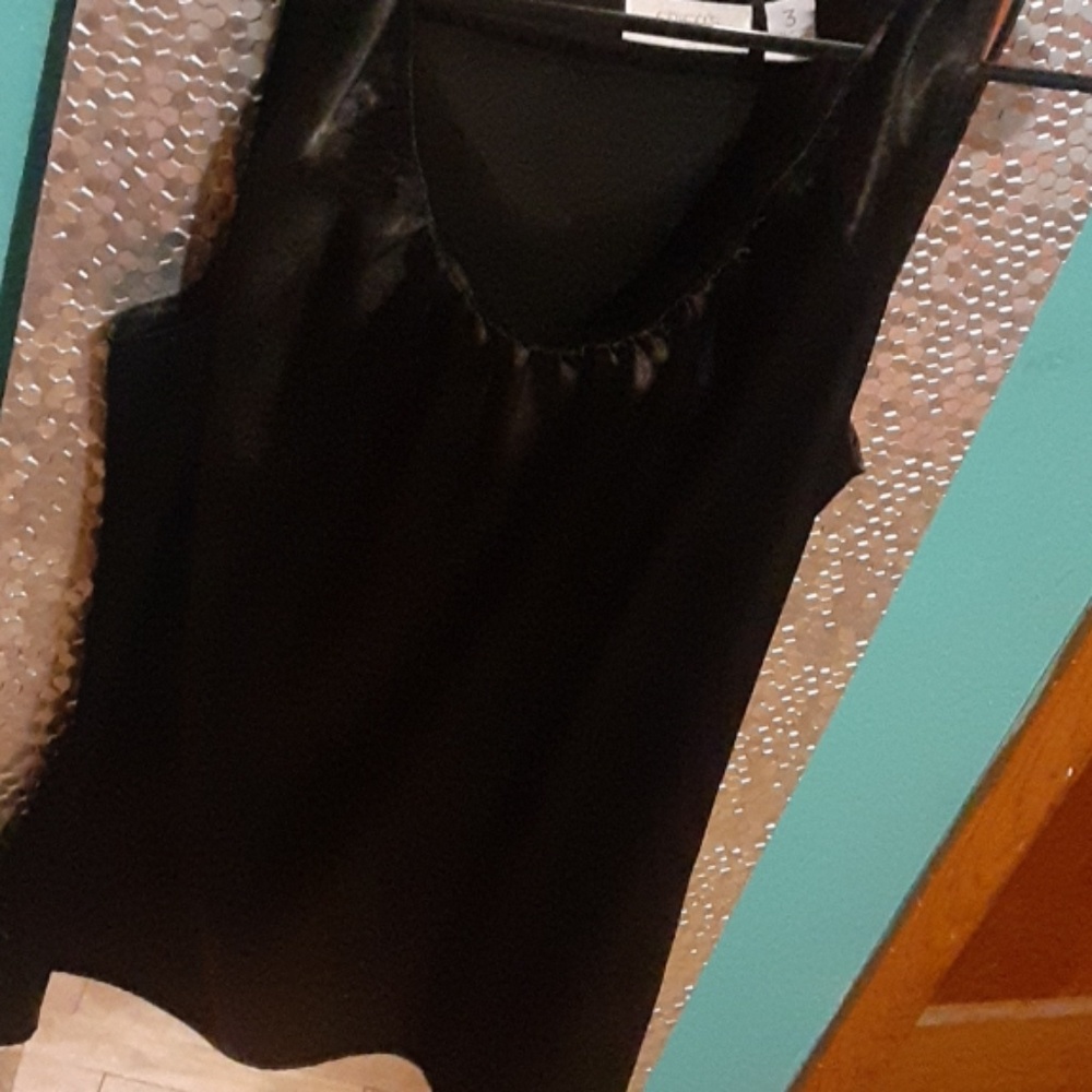 Chicos fake leather tank top